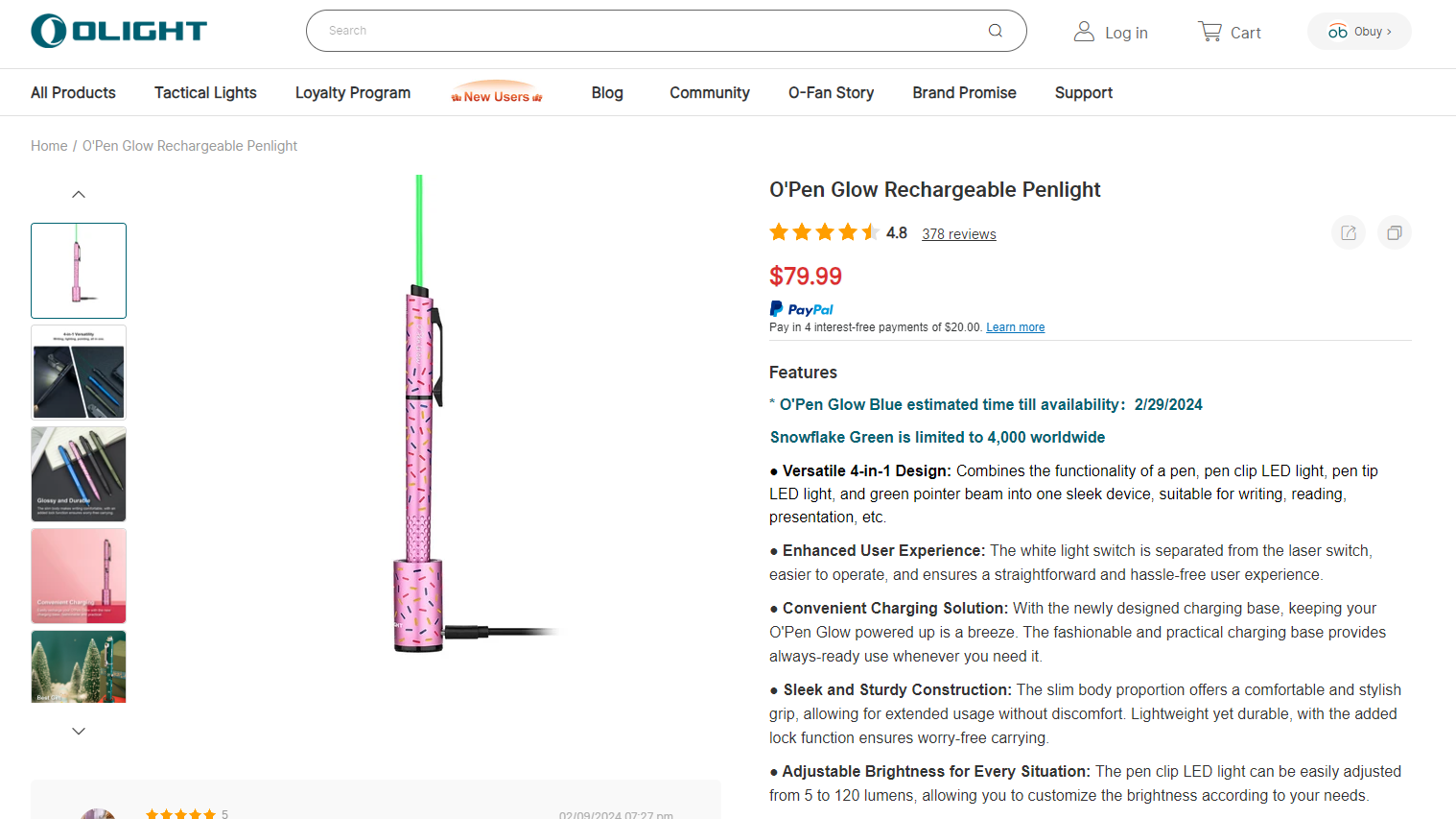 Olight Sprinkle O’Pen Glow Rechargeable Penlight Gun Reviews Gun Dealer