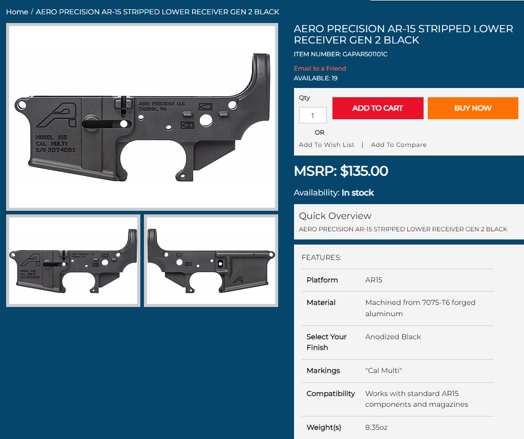 AERO PRECISION AR15 STRIPPED LOWER RECEIVER GEN 2 BLACK Gun Reviews