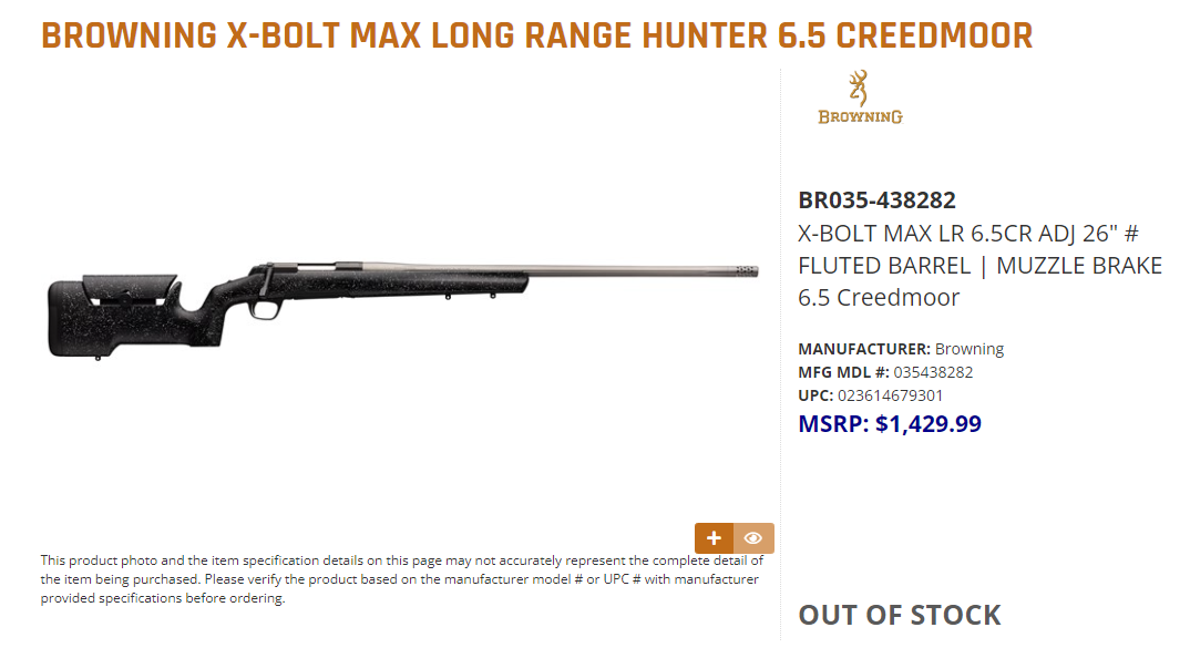 Browning XBolt Max Long Range Hunter 6.5 Creedmoor Gun Reviews Gun