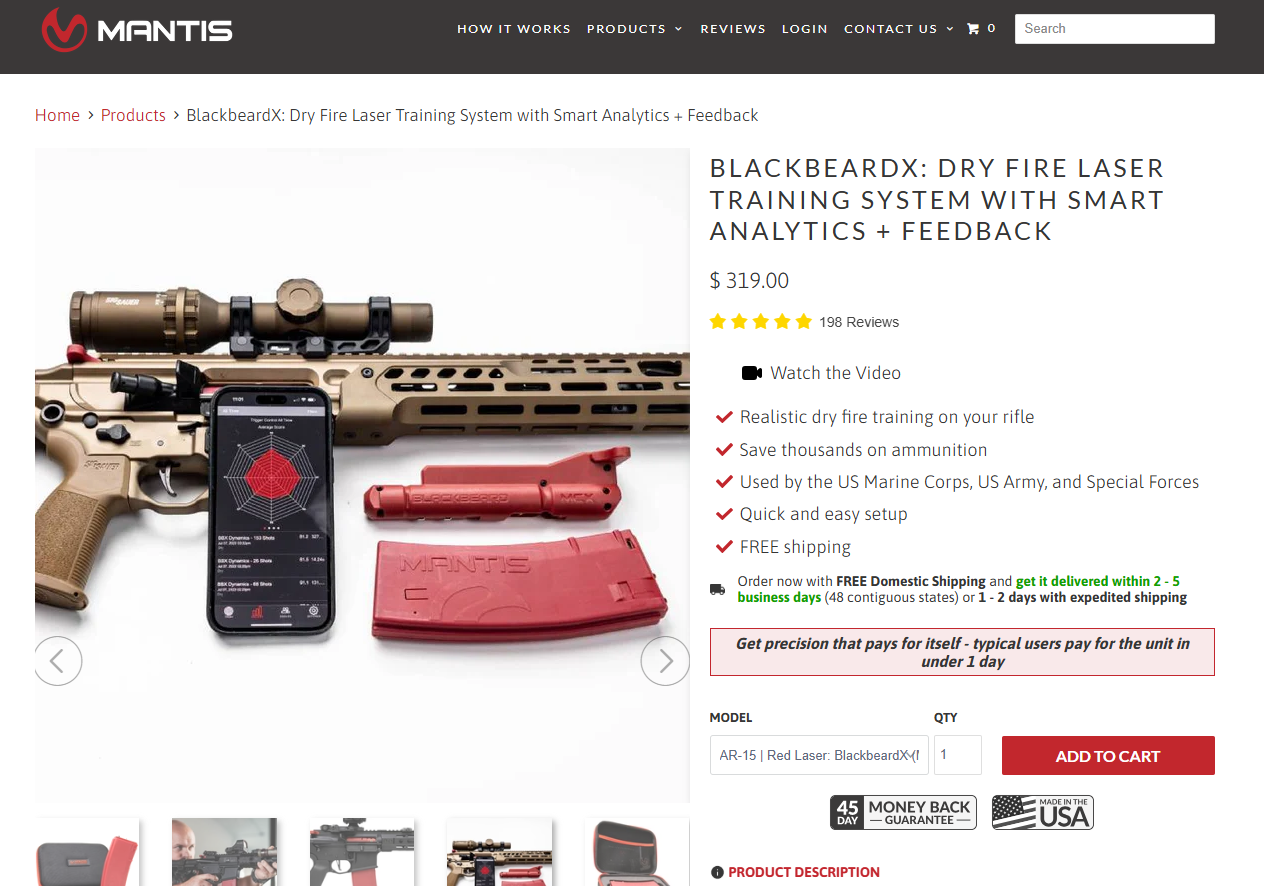 BlackbeardX: Dry Fire Laser Training System with Smart Analytics + Feedback - Image 2