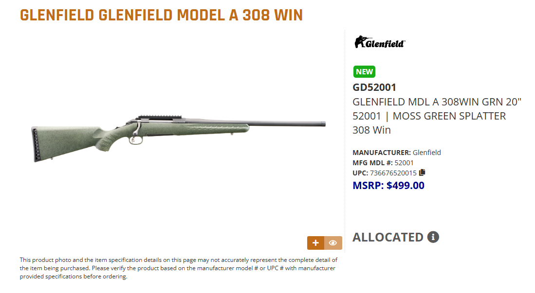 GLENFIELD MODEL A 308WIN 52001 - Image 2