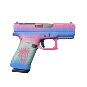 Custom Glock 43X MOS Miami Theme Cerakote