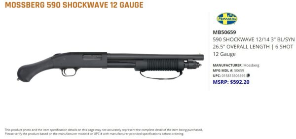 MOSSBERG 590 SHOCKWAVE 12GA 6595 – Gun Reviews – Gun Dealer MOSSBERG 590 SHOCKWAVE 12GA 6595 – Gun Reviews – Gun Dealer