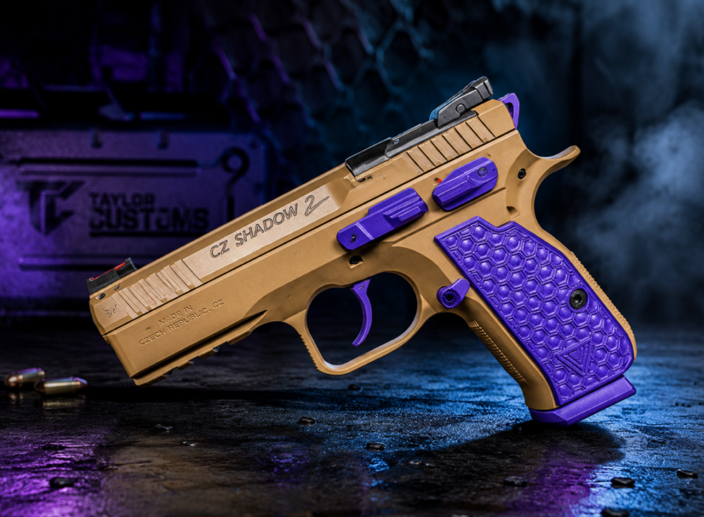 CZ SHADOW II COMPACT PEANUT BUTTER & JELLY 9MM PISTOL 4″ 2-15RD MAGS 8306