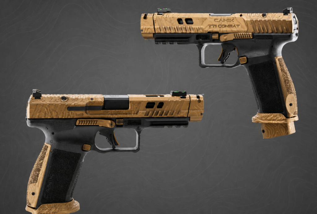 CENTURY CANIK TTI COMBAT TOPO ENGRAVED BRONZE/BLK 9MM PISTOL 4.6″ 2-18RD 8481