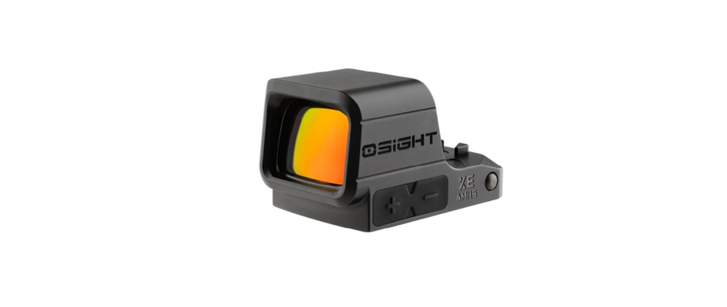 Osight XE AMRS Enclosed Red Dot Sight with RMR Footprint and Side-Loading Battery featuring 2/6+32 MOA Multi-Reticle System