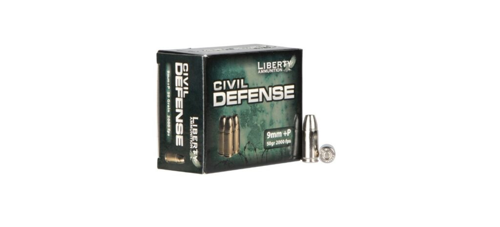 60 ROUNDS LIBERTY CIVIL DEFENSE FRAGMENTING HOLLOW POINT 9MM 5623